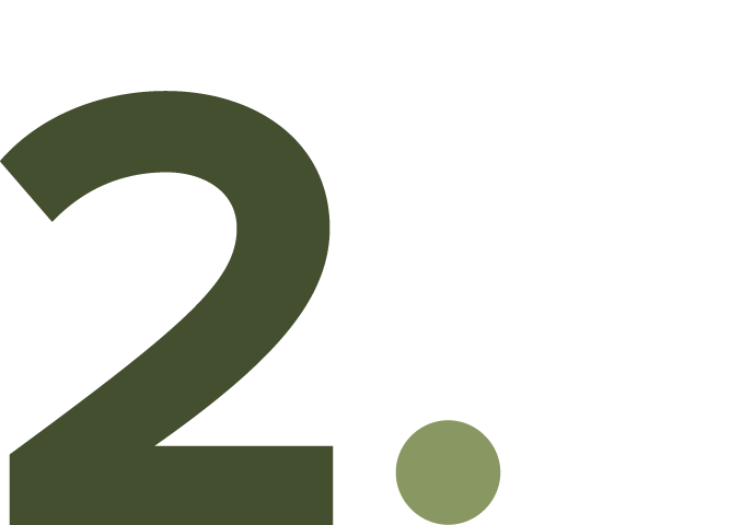 Number two with green dot design